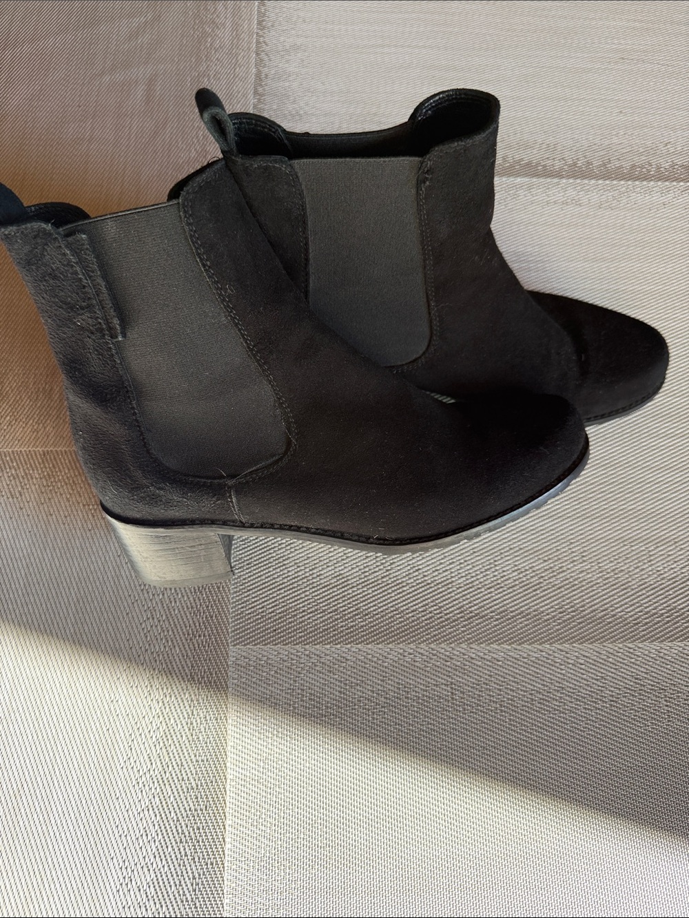 Stuart Weitzman Black Suede Chelsea Ankle Boots – Size 7